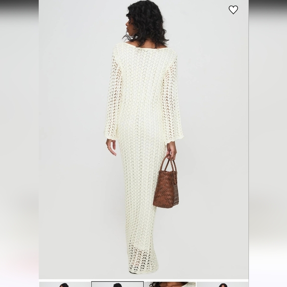 Princess Polly Nesty Knit Maxi Cream Long Sleeve, P2P 18" - Picture 2 of 6